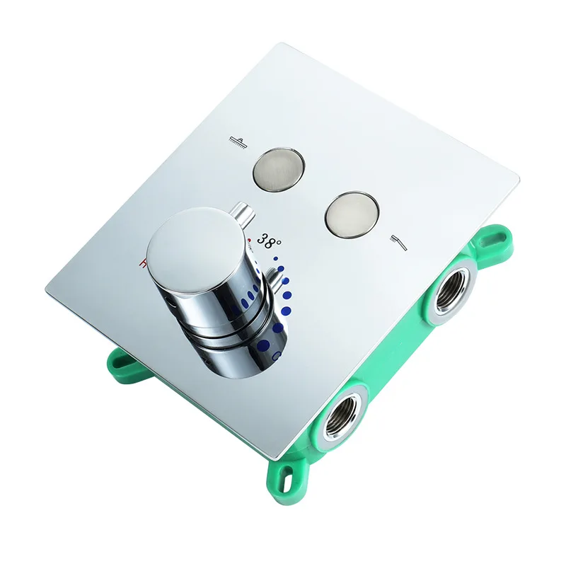 Bathroom Accessorie Facilities G1/2thread Interface Electroplated Shower Switch Panel Thermostatic Control Valve in-wall Mountin