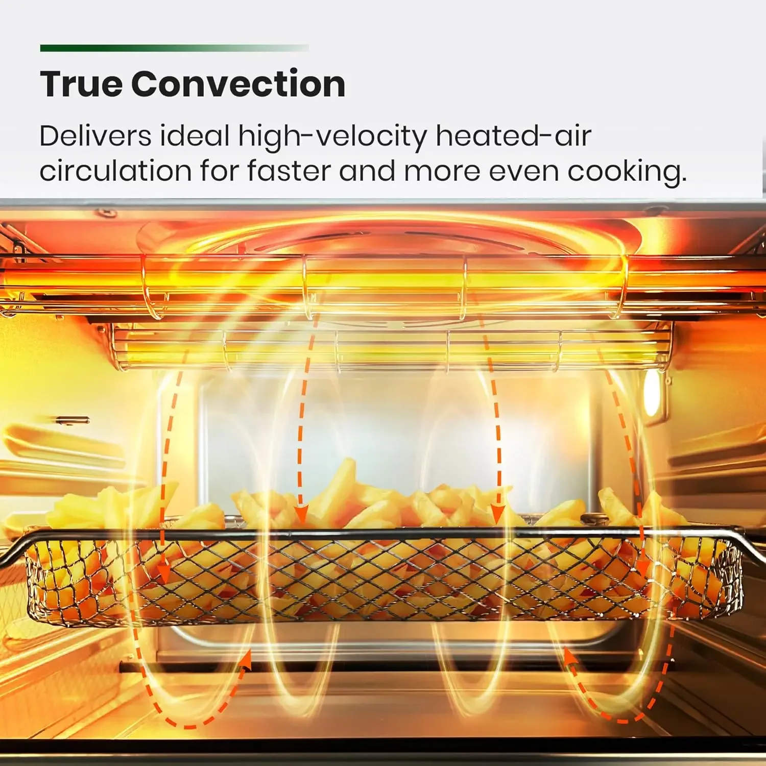 Heating Air Fryer Toaster Oven, Extra Large Countertop Convection Oven 10-in-1 Combo, 6-Slice Toast, Enamel Baking Pan Easy Clea 3
