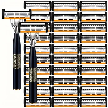 Rasoio Rasoio di sicurezza classico a 6 strati per rasatura da uomo e depilazione da donna Lame da barba Rasoio manuale 1