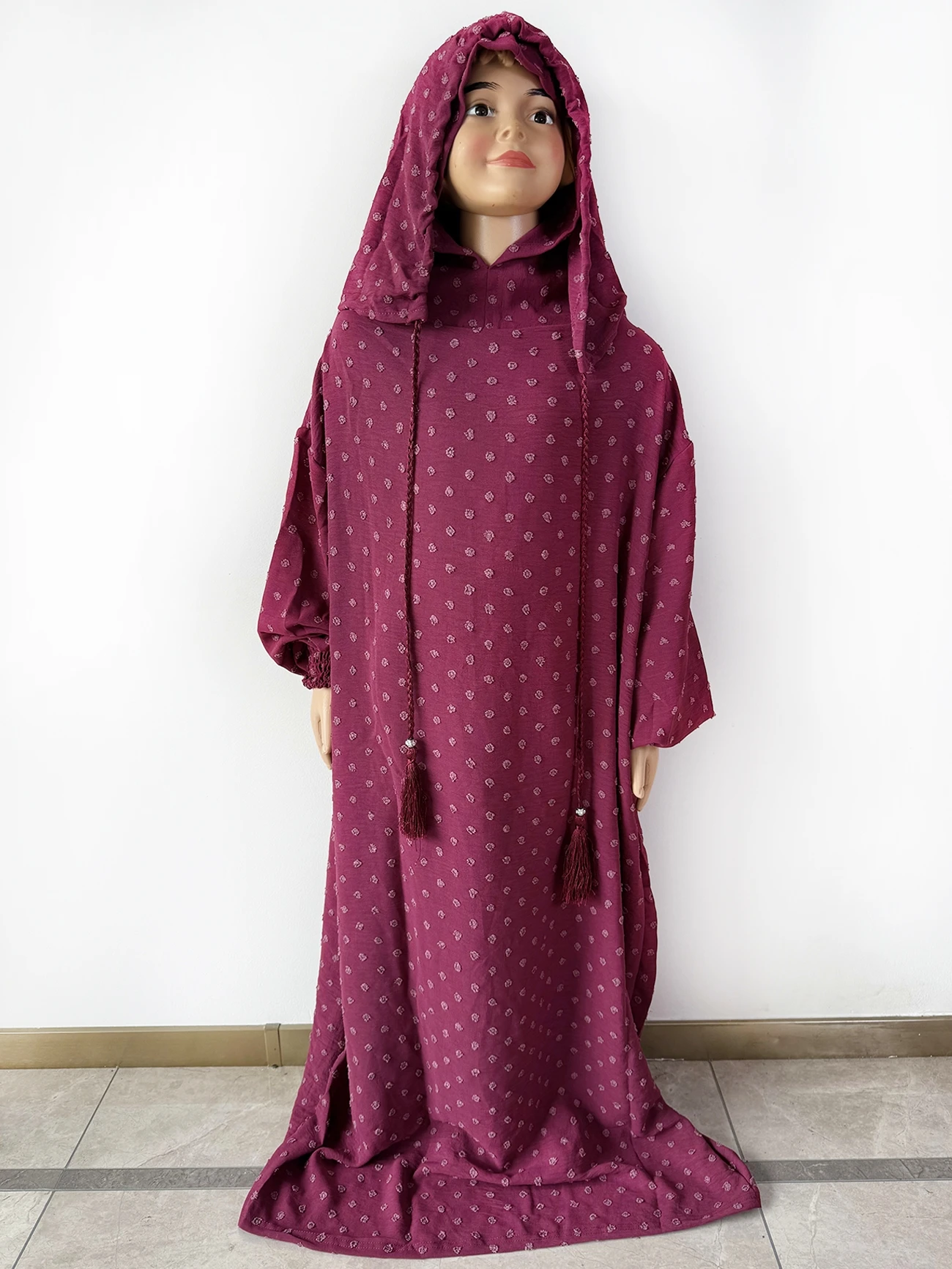 v neck cotton maxi dress for women Brick Red Deep-V Empire Waist 50