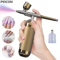 Airbrush Nail With Compressor Portable Air brush For Nails Art Paint Cake Crafts Portable Nails Spray AirBrush Compressor Kit 1