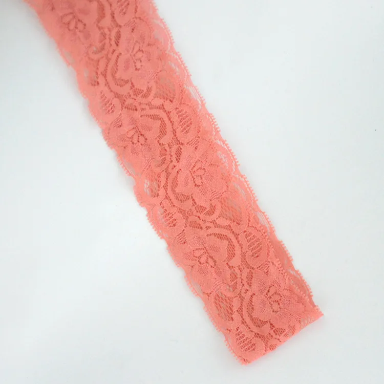 One Meter Black White Beige Red 5cm Width Stretchy Elastic Colorful Lace Ribbon DIY Handmade Crafts Lace Tape Sewing Fabric