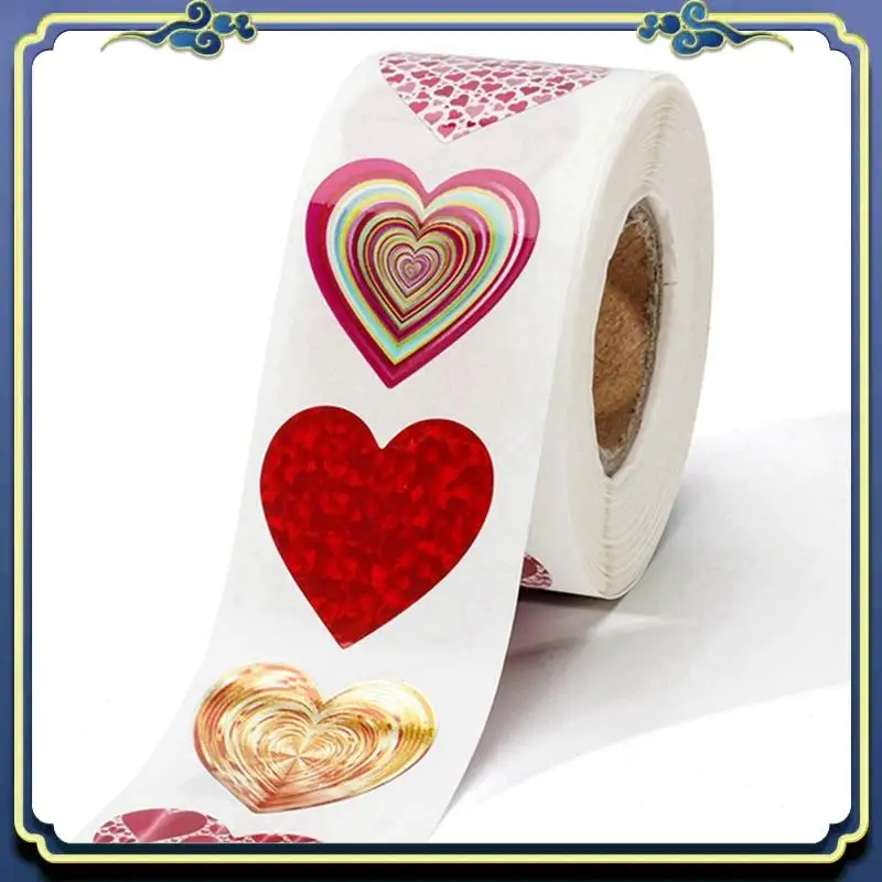 Heart Shape Stickers Heart Shape Stickers PVC Valentines Day Wedding Gift Box Bag Decoration Birthday Party