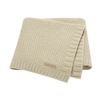 Newborn Baby Blankets Swaddle Wrap Breathable Knitted Infant Boys Girls Crib Cellular 100*80cm Toddler Throw Receiving Quilt Mat 1