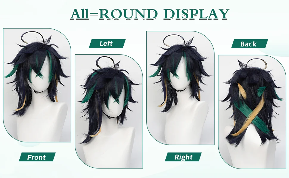 Genshin Impact: Kinich (Turnfire Hunt) | Cosplay Wig 17 Genshin Impact-Inspired Kazuha Cosplay Wig with Bangs for Daily Wear