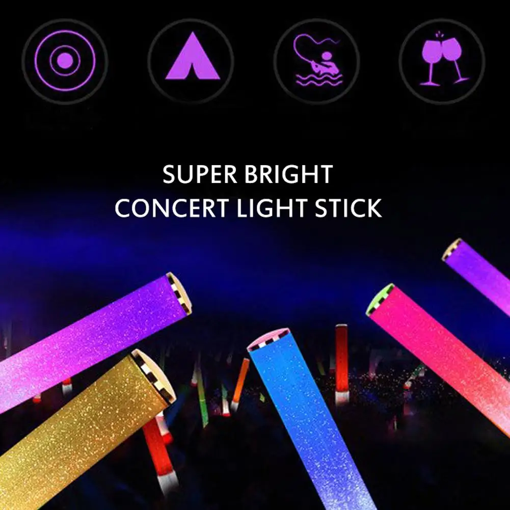 glow sticks 1pc Battery Powered Light Stick 3W 15 Colors Change LED Glow Stick For Vocal Concerts Parties Wedding Fluorescent Camping Decor
