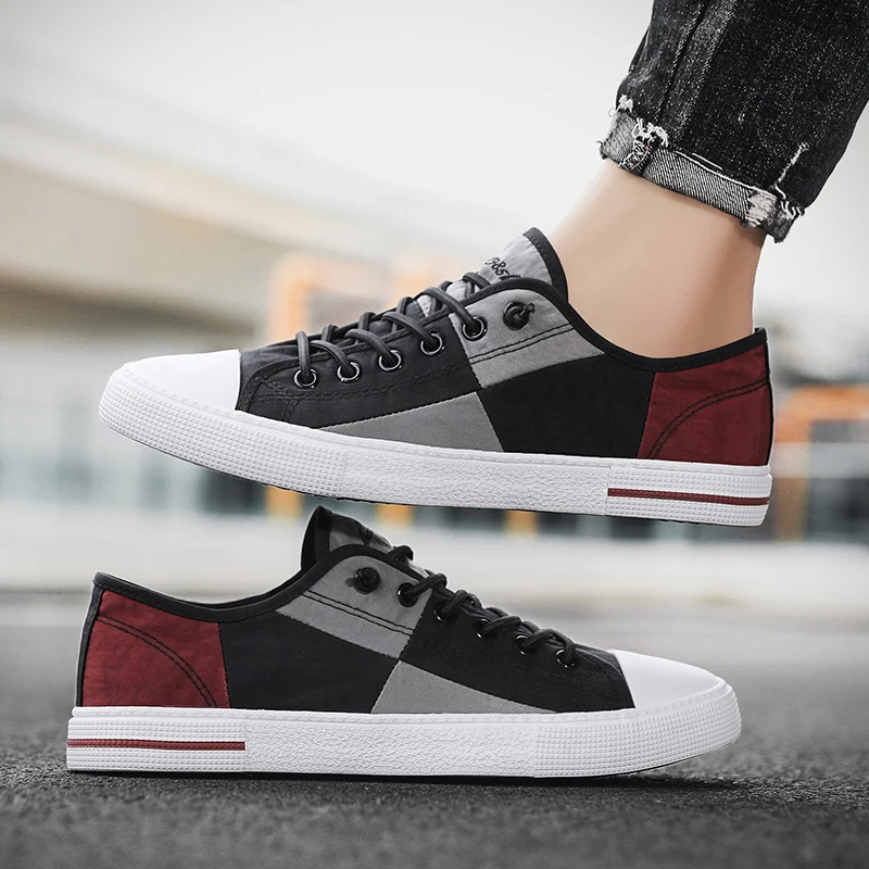 Men Sneakers Casual Shoes Men Flat Brand Fashion Canvas Shoes Comfortable Driving Tennis Sports Shoes Student 5