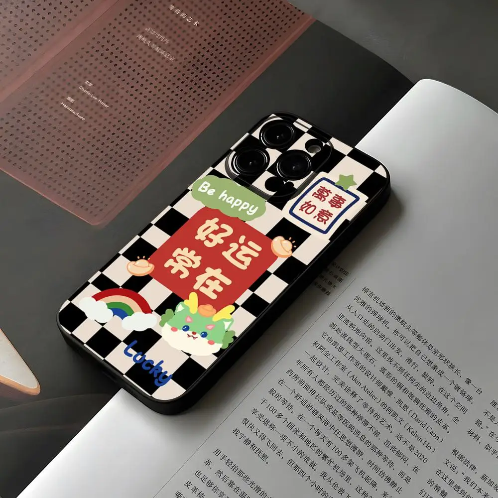 New Year 2024 Dragon Phone Case For Iphone 15 12 14 Se 2022 Pro Max 11 13 Xr X Xs Mini Plus Funda Shell Cover