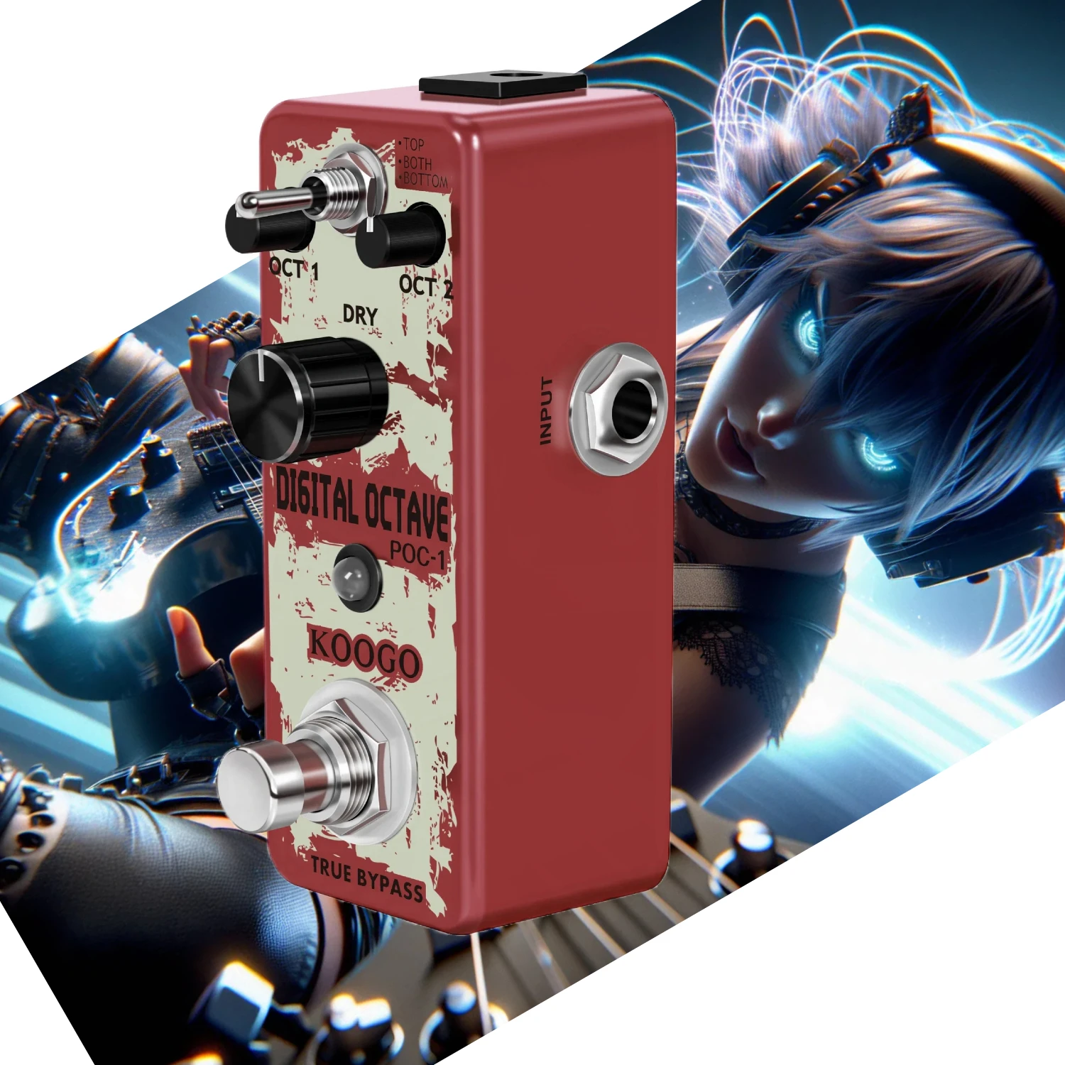 Amuzik Pure Octave Guitar Pedal Octaver Digital Octpus 11 Kinds