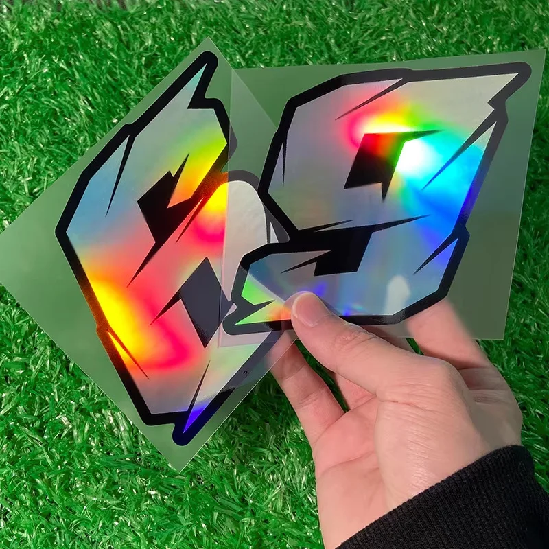 Laser 0123456789 Number Motorcycle Stickers Waterproof Motorbike Fuel Tank Side Panels Bicycle Decoration Vinyl Decals