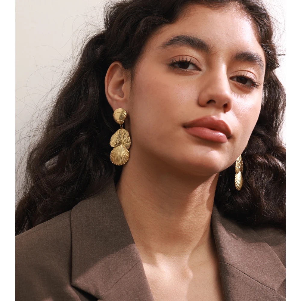 Yhpup Dangle Earrings Stainless Steel Summer Beach