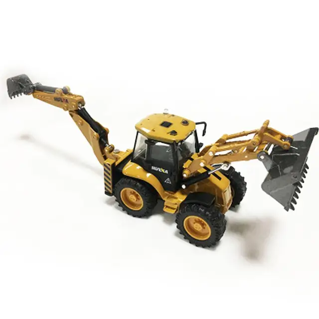 Static Model Of Huina 1704 1:50 Full Alloy Excavator Suitable for Training Children's Hand And Brain Coordination Chidlren Gifts 5