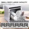Portable Compact Dishwasher with 5 Washing Modes LED Touch Panel Control and Dual Spray Arms Water Tank Included 6