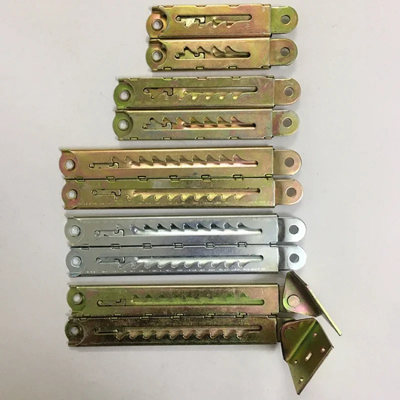 2ชิ้น/ล็อตกลไกการปรับวงล้อเชิงเส้น4 5 7 10ตำแหน่งสำหรับที่พักศีรษะโซฟาเตียงวงล้อดึงบานพับบานพับการยก 1