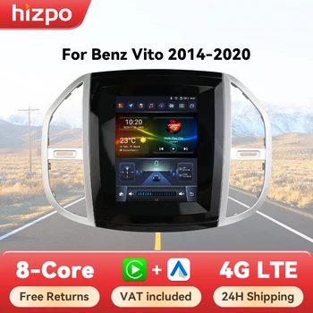 Hizpo para Radio de coche estilo Tesla para Mercedes Benz Vito W447 2014 - 2020 GPS Navi Multimedia estéreo inalámbrico CarPlay Android Auto 1