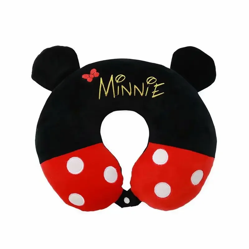 Disney Mickey Minnie Stitch Cartoon Cute Travel Portable U-Shaped Pillow Car Office Neck Pillow Cervical Pillow Boy Girl Gift 5