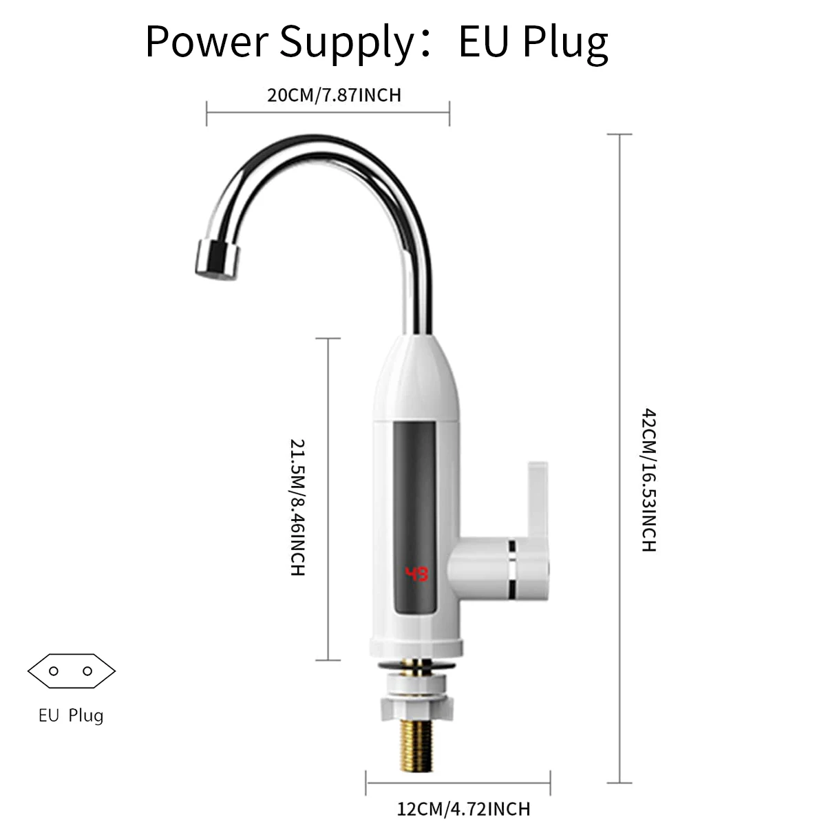 Electric Water Heater Instant Water Faucet Kitchen Hot Faucet Heater 220V