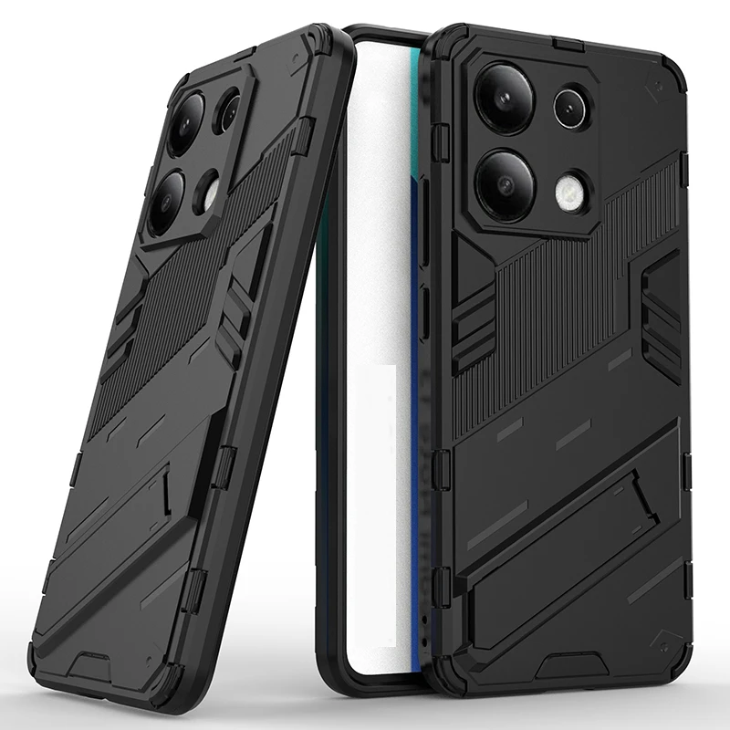 Durable Armored Shockproof Phone Case with Stand - Soft TPU & Hard PC Protection