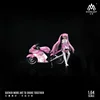 TimeMicro&MoreArt 1:64 Blue anime beauty motorcycle doll resin set 5