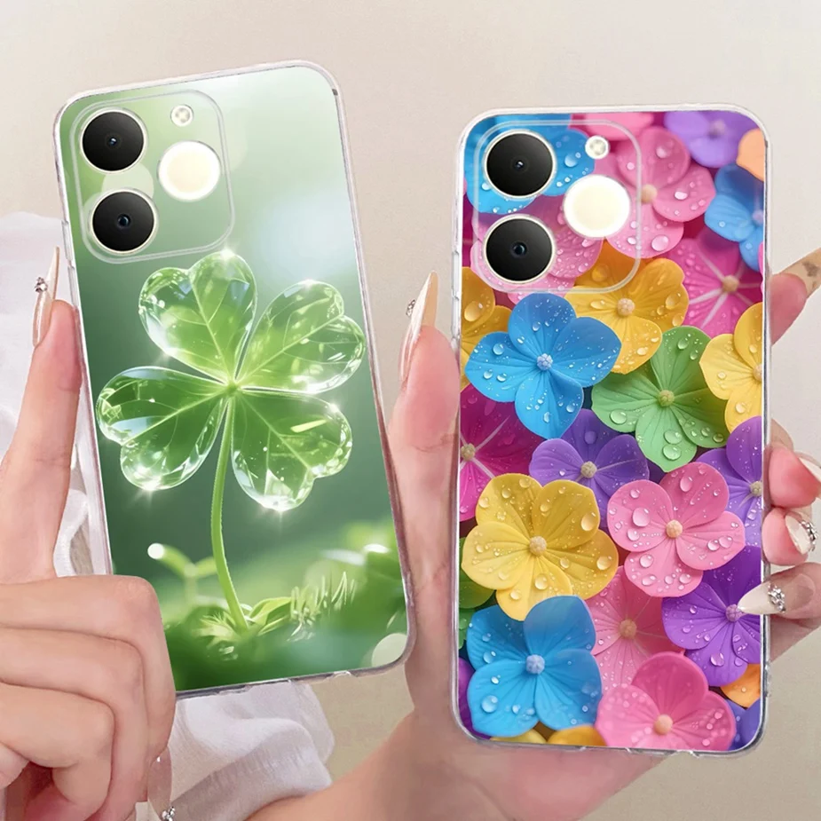 Luxury Lotus Painted Soft Silicone Case - Elegant Protective Cover