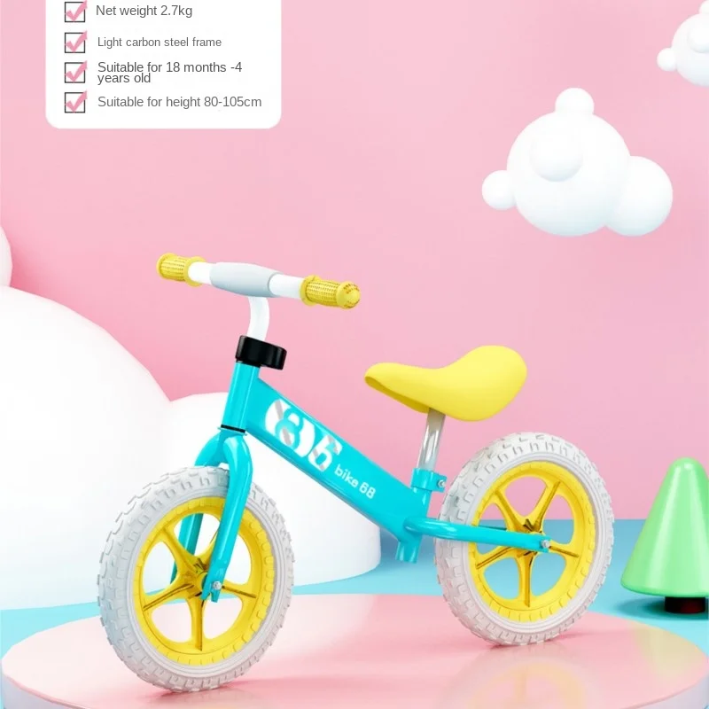 Cooya Children's Balance Bike Non Pedal Bike 2-in-1 Sliding Scooter 2-3-6 Year Old Baby Children's Learning Walker New