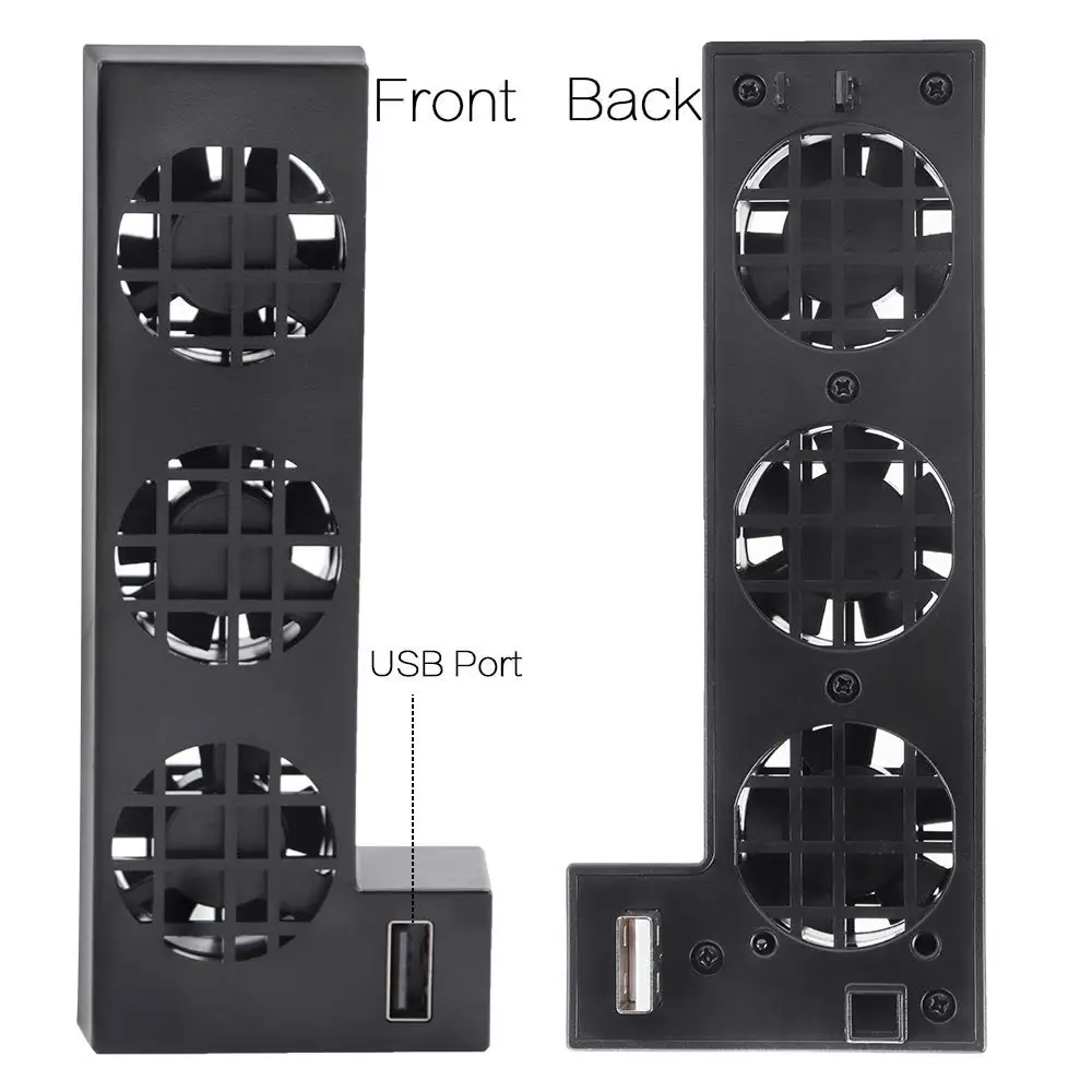 3 Cooling Fan-External Intelligent Control USB Cooler 3 Radiator Fans Offer Quiet Efficient Heat Removal for Xbox One X Console