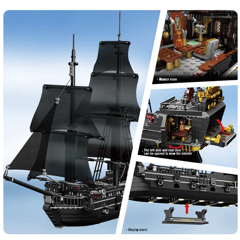 Ship Building Blocks Sailboat Model Diy Assemble Boat Bricks Kit Table Home Decor Children's Plastic Puzzle Toy Gift for Kids