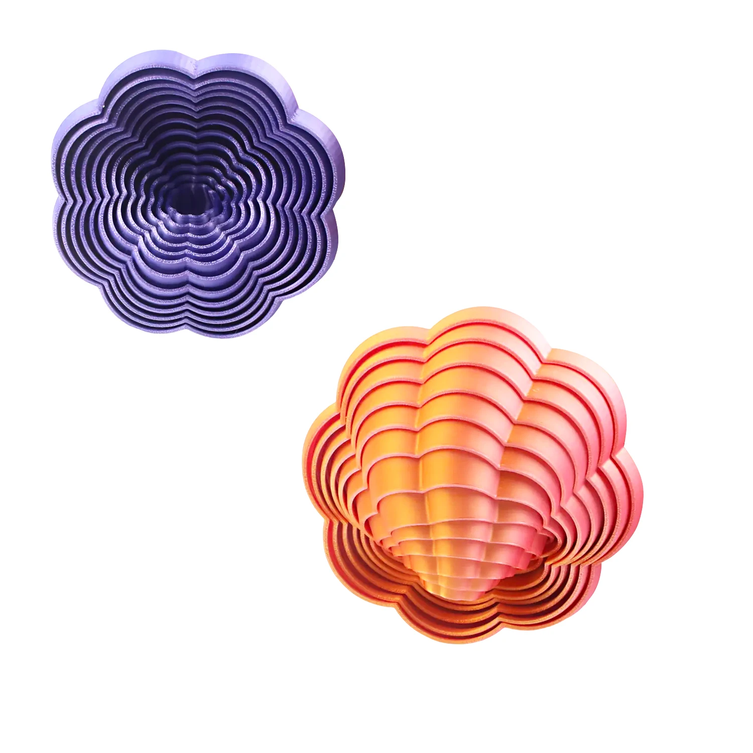 3D printed carrot tower decompression toy, decompression artifact creative toy, spinning finger gyroscope