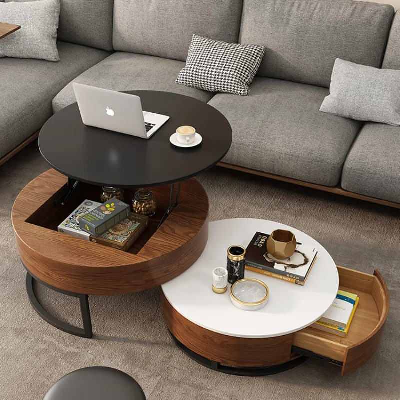 Nordic Lifting Coffee Table Tv Combination Modern Simple And