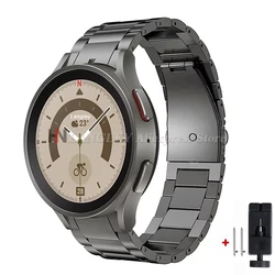 Premium Titanium Metal Watch Strap - No Gaps Design - watch 5 pro 45mm (Deep Grey)