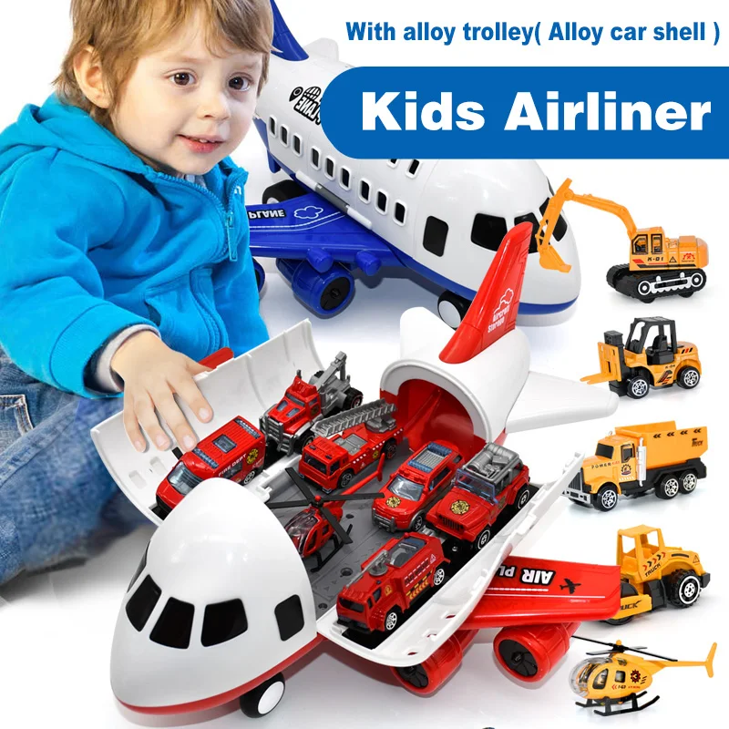 

Simulation Track Inertia Children's Toy Aircraft Large Size Passenger Plane Kids Airliner Toy Storage Alloy Car Trucks Vehicles