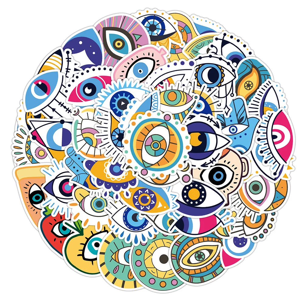 

10/30/50pcs Cartoon Turkish Evil Eye Graffiti Stickers Laptop Phone Skateboard Motorcycle Car Bike Decoration Sticker Kids Toy