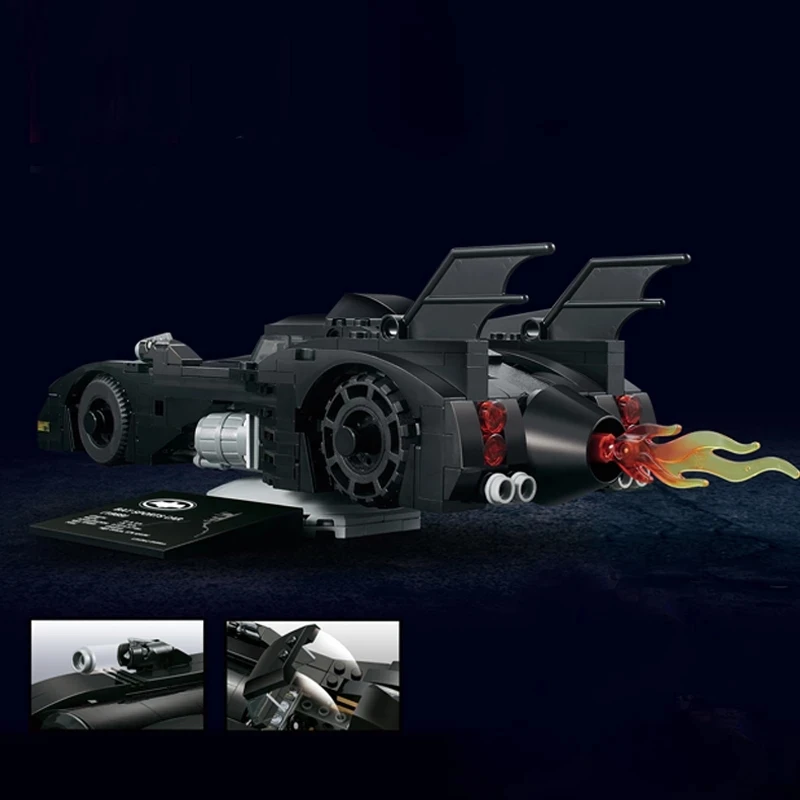 Super Heroes Series Batmobile Building Blocks 1989 Classic Bat Chariot Car Model Bricks Toys For Children Boys Christmas Gifts 5