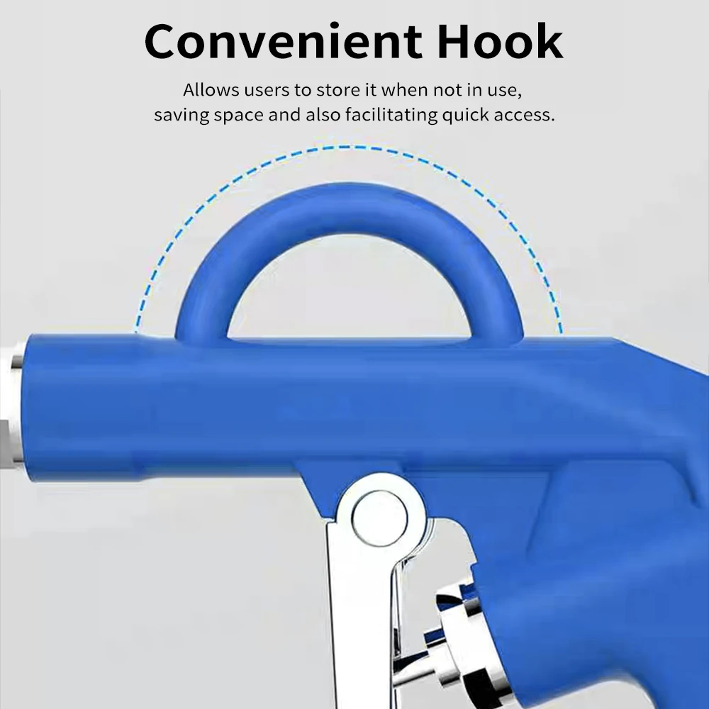 Air Blow Gun High Flow Extended Nozzle Pneumatic Air Compressor Accessories Dust Cleaning Tool