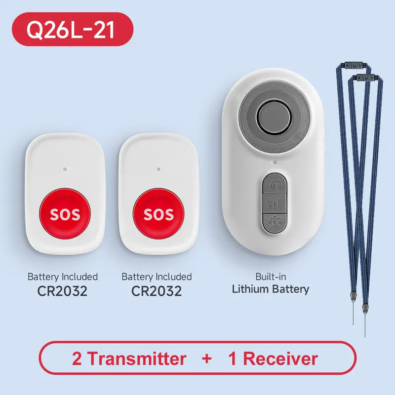 Caregiver Pager Wireless Nurse Call Buttons for Elderly Monitoring SOS Alert System Portable Alarm Call Bell for Nursing Home - Image 9