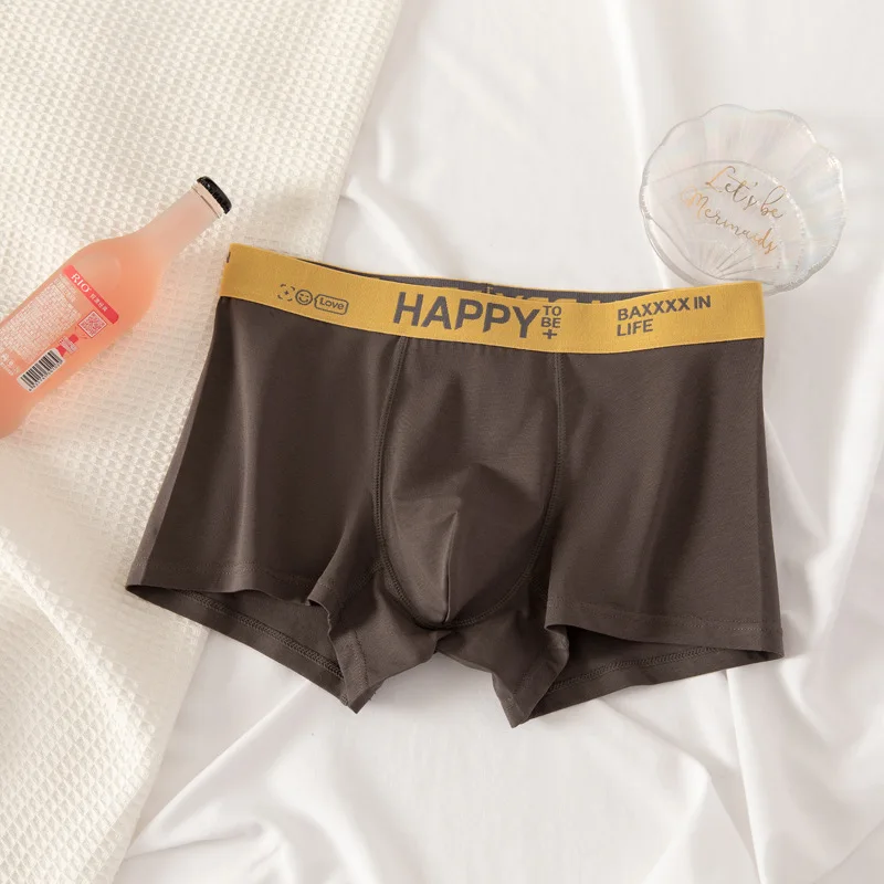 Men's underwear, pure cotton flat corner pants, youth shorts 3PCS