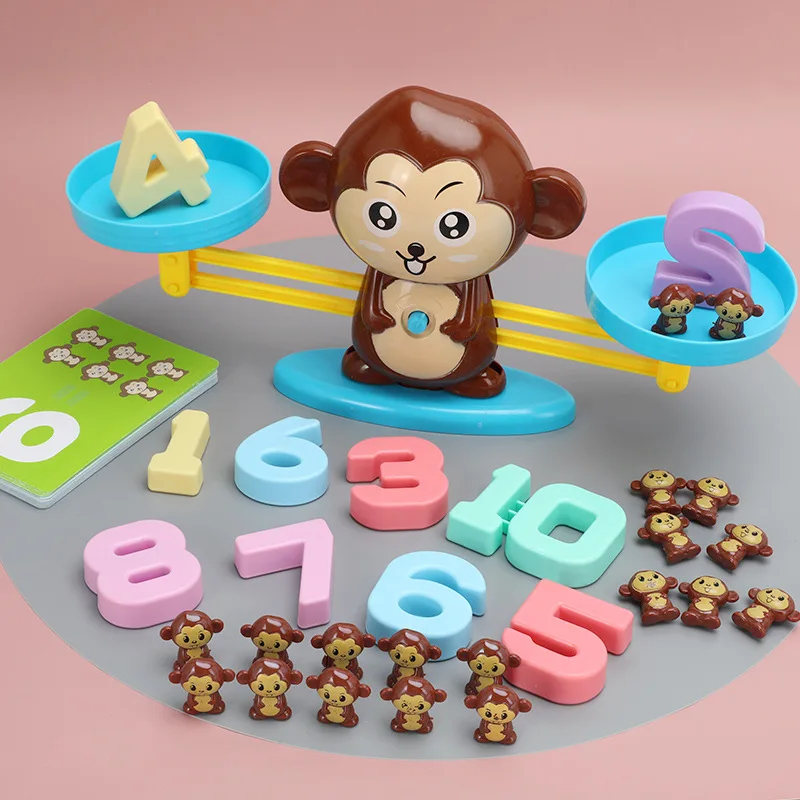 Children's Montessori Math Toy Funny Frog Scale Balance Toy Early Education Number Learning Puzzle Toys Teaching Material Gift 4
