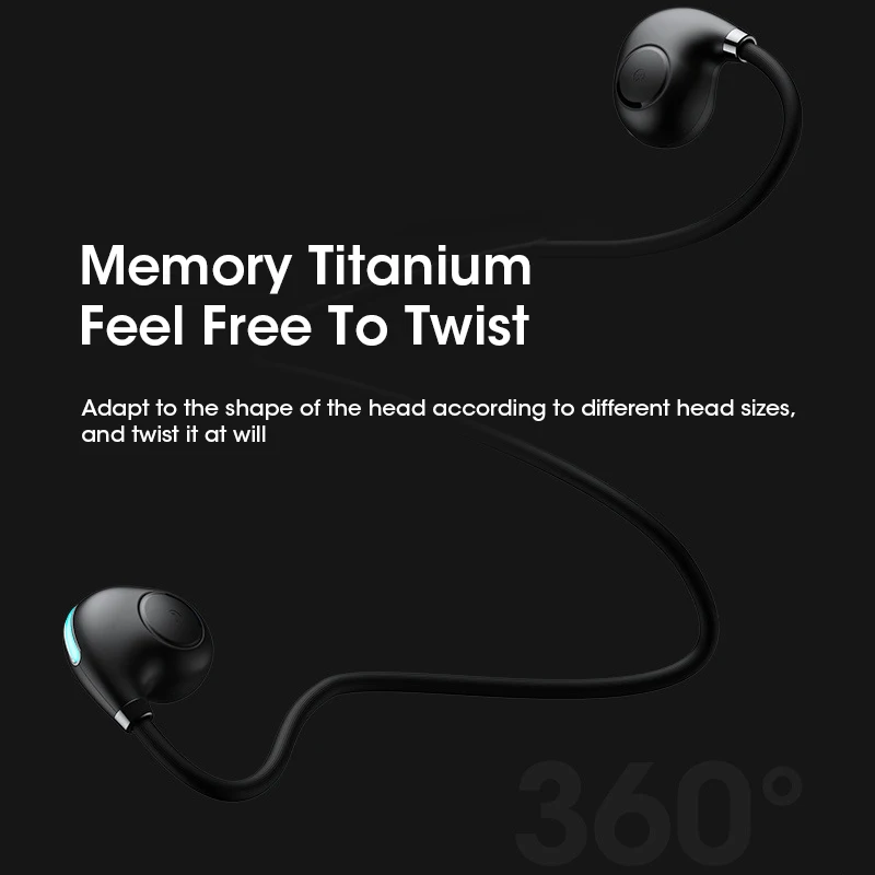 Niye NEW Air Conduction Headphones Ear-hung Wireless Bluetooth 5.3 with Mic Sports and Running Non-ear-wearing for Xiaomi Huawei