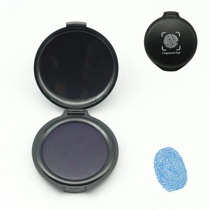 Fingerprint Ink Pad para Notário Suprimentos, Segurança ID Cards, Thumbprint Kit