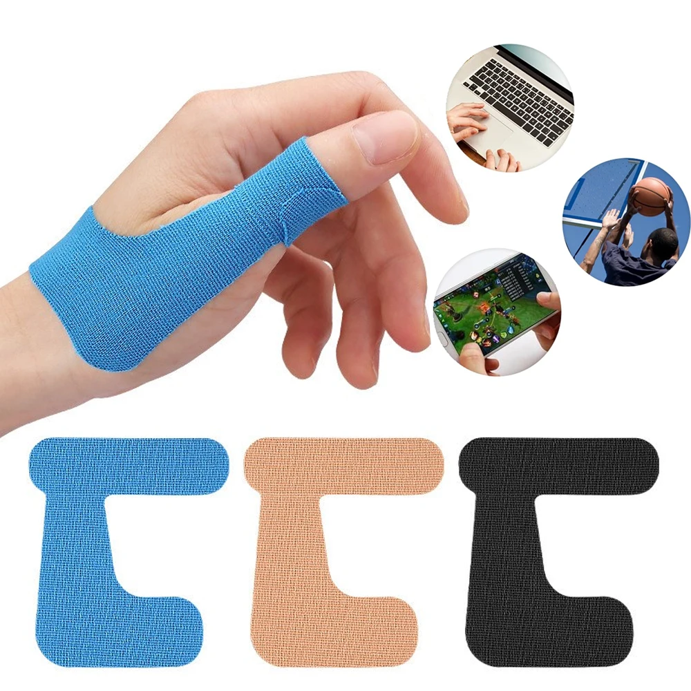 10 PCS Precut 엄지 보호 테이프 스트랩, 스포츠 가사용 신축성 있는 운동 테이프, 관절 지원 관절염 염좌 스트레인