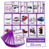 Kids Montessori Learning English Words Card Pocket Flash Cards Early Educational Toys For Children Classroom Supplies Gift 6