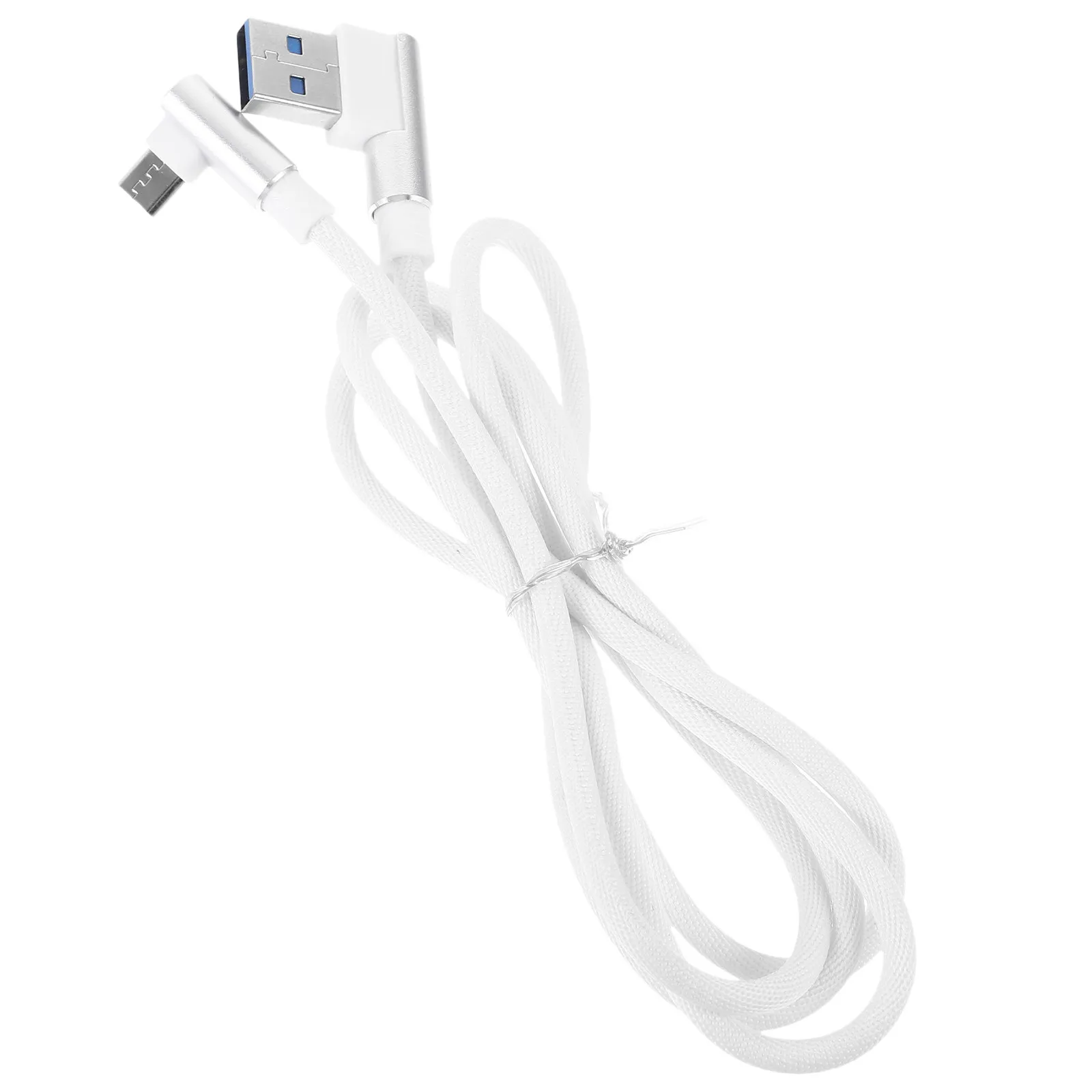 1M 직각 마이크로 USB 케이블, 브레이드 나일론 엉킴 방지, 고강도 고속 충..