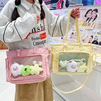 Nouveau Y2K mignon japonais Ita sac Lolita fille Transparent épaule fourre-tout sac grande capacité bandoulière sac décontracté bricolage affichage sacs à main 6