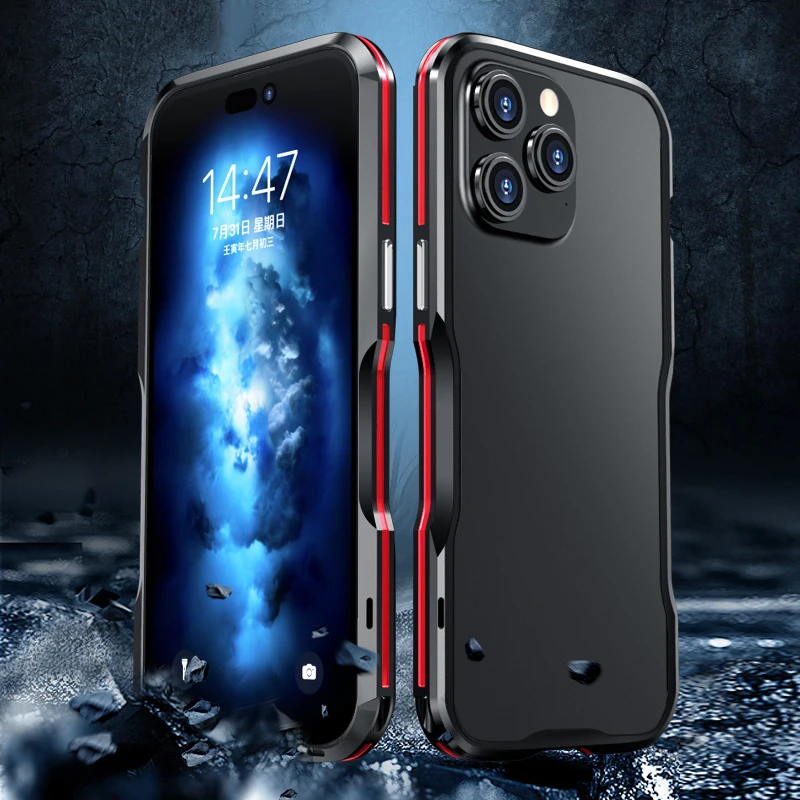 

Dropshipping Metal Aluminum Bumper For iPhone 14 13 12 11 Pro XR X XS Max iPhone14 Plus Cover Metal Shell Protector Case Frame