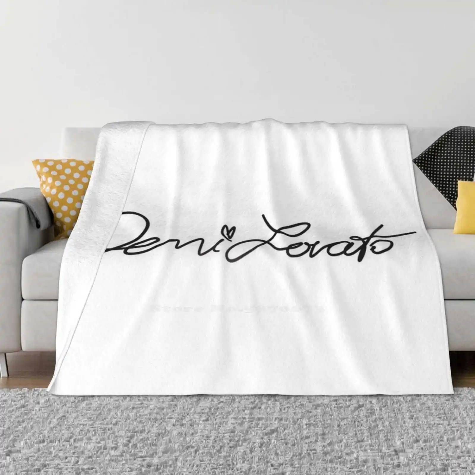 DemiLovatoAutographAllSizesSoftCoverBlanketHomeDecorBedding