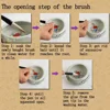 3Pcs Wood Writing Brushes Weasel Wool Hair Chinese Traditional Calligraphy Brush Set for Painting Pottery Ceramic Clay Writing 4