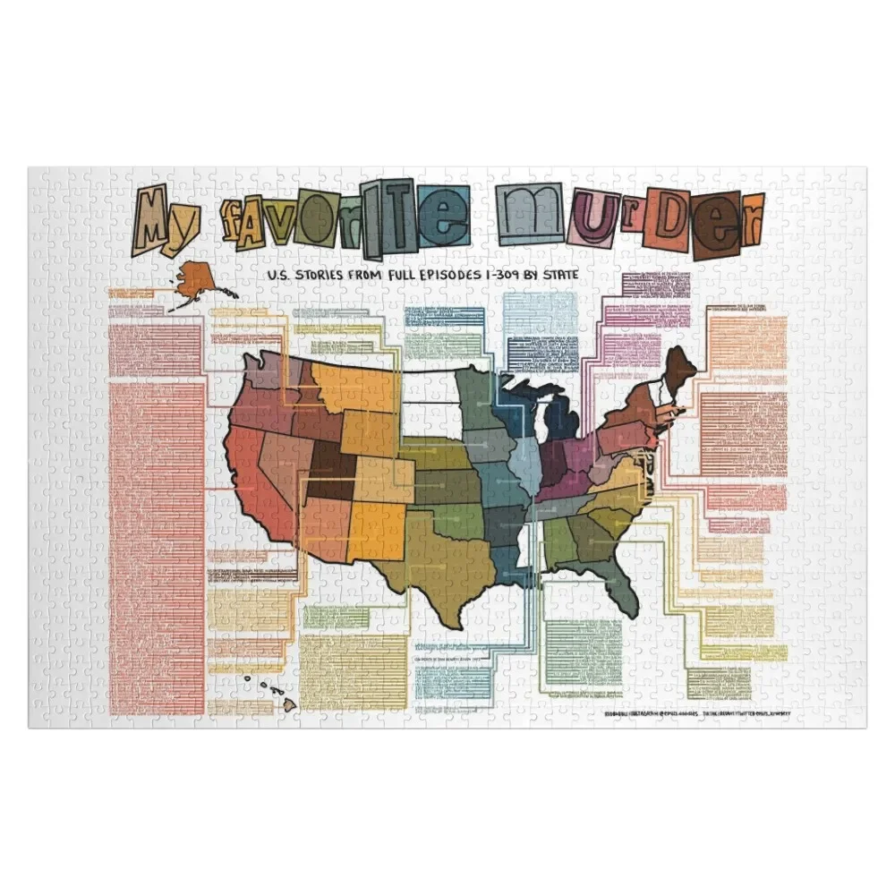 

MFM US Story Map Jigsaw Puzzle Name Wooden Toy Custom Jigsaw Woodens For Adults Puzzle