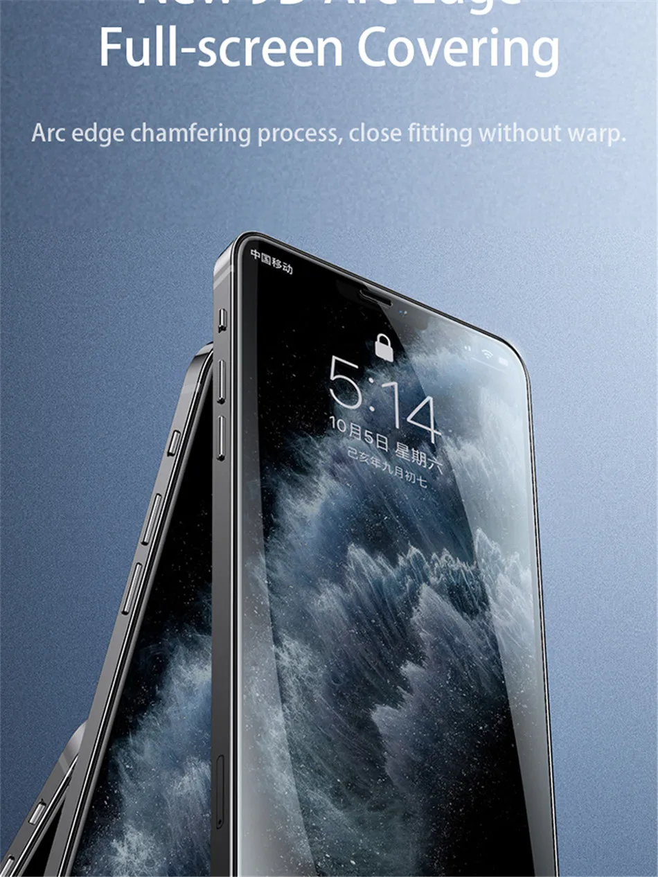 Защитное стекло Remax 9D для iPhone 15/14/13/12/11 с полным покрытием экрана