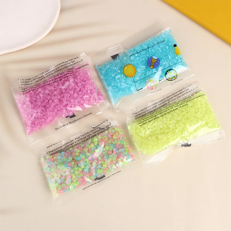 3-5mm Luminous Sand Glow In Dark Pebbles Stone Home Garden Outdoor Path Lawn Decoration Fish Tank Aquarium Decor 1000pcs luminous sand decorative stones