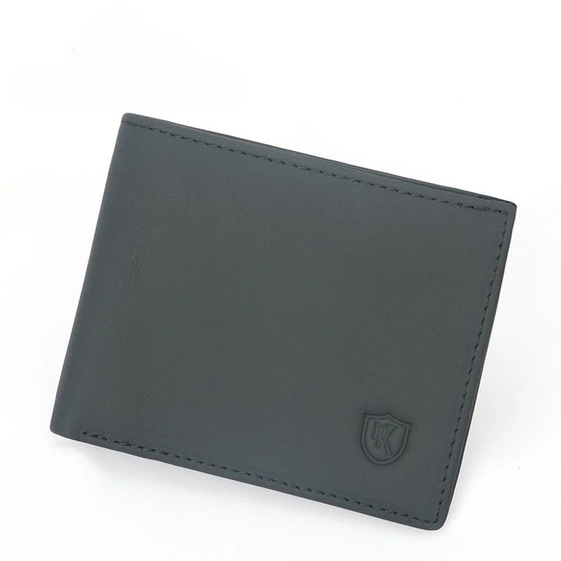 New style anti-theft brush RFID first layer cowhide wallet casual fashion genuine leather men's wallet coin purse